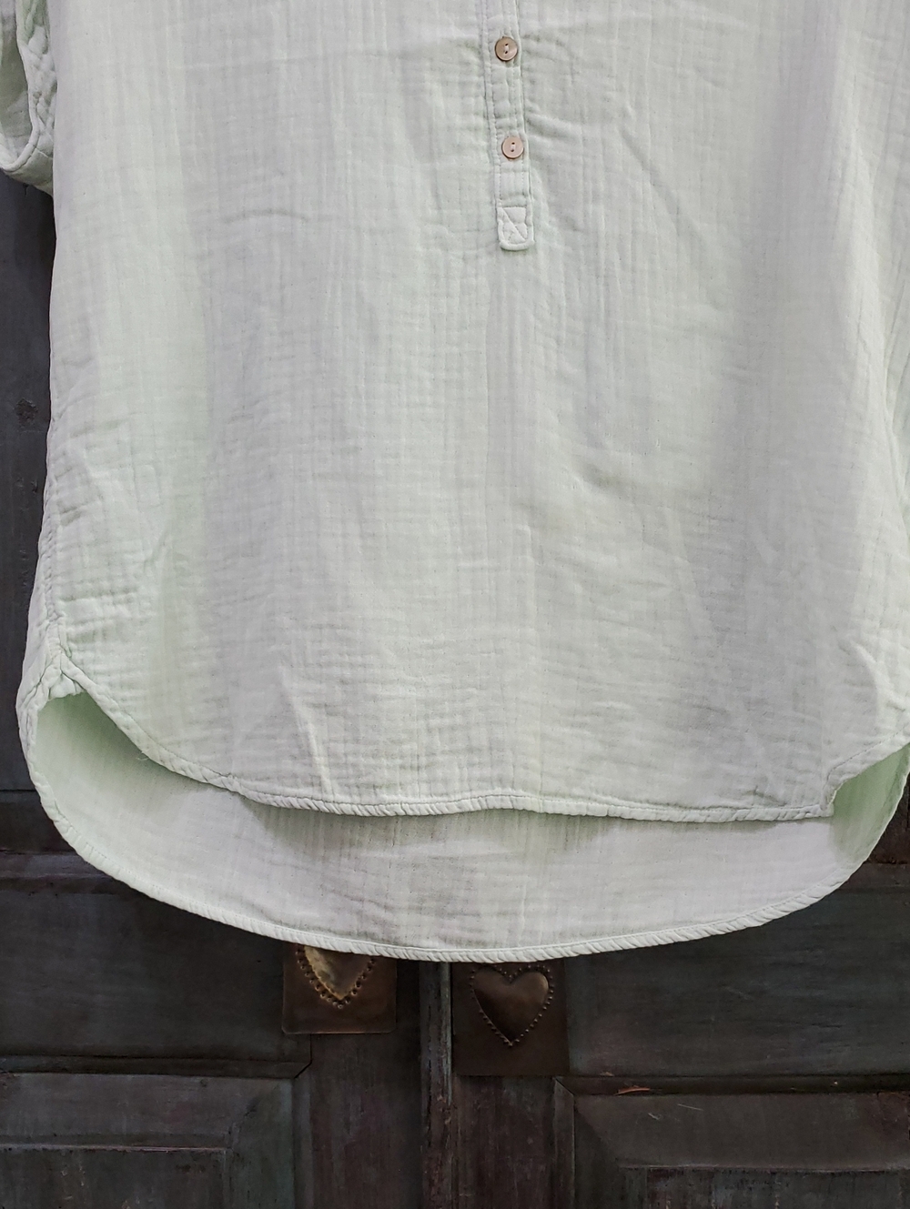 Faherty Dream Organic Cotton Gauze Desmond Top, Size Medium, NWOT - Picture 9 of 12